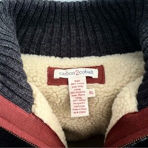 NEW Cobalt2Carbon Men's Full-Zip Knit Sweater Jacket  XL